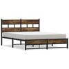 vidaXL S&auml;ngram utan madrass metall r&ouml;kf&auml;rgad ek 140x190 cm