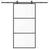 vidaXL Skjutd&ouml;rr med beslagset 102x205 cm ESG glas och aluminium