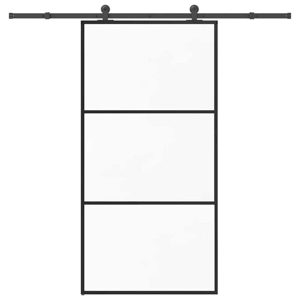 vidaXL Skjutd&ouml;rr med beslagset 102x205 cm ESG glas och aluminium