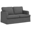 vidaXL Soffa 2 pcs M&ouml;rkgr&aring; 144 x 80 x 85 cm tyg