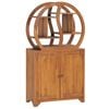 vidaXL Sk&aring;p med yin yang-hylla 70x30x130 cm massiv teak