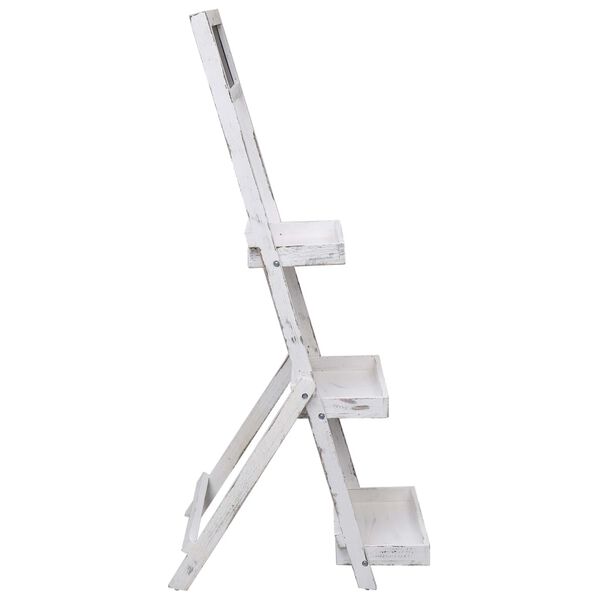 vidaXL Svarta tavlan med stativ vit 42x40x120 cm tr&auml;