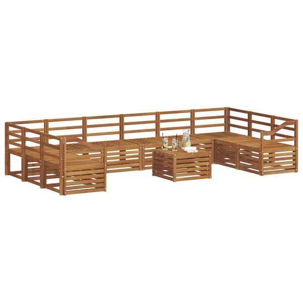 vidaXL Soffgrupper Naturf&auml;rg Massivt Akaciatr&auml;