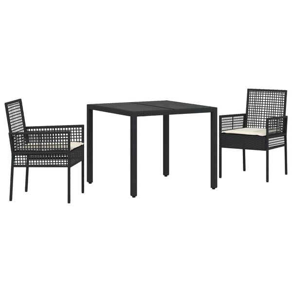 vidaXL Trädgårdsmöbelset 7 pcs Grå Poly rattan