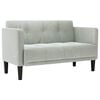 vidaXL Loveseat soffa ljusgr&aring; 111 cm sammet