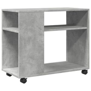 vidaXL Sidosk&aring;p med hjul betonggr&aring; 70x35x60 cm konstruerat tr&auml;