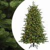 vidaXL Plast Hingad Julgran 120 cm 150 LED-lampor Varmvit