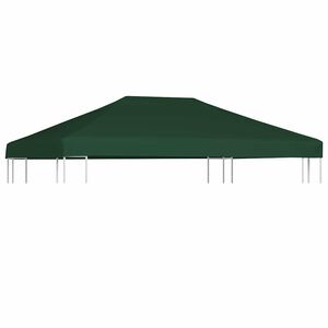 vidaXL Paviljongtak 310 g/m&sup2; 4x3 m gr&ouml;n