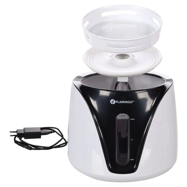 FLAMINGO Automatisk husdjursvattensk&aring;l Adriana 2 L svart