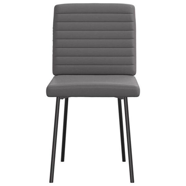 vidaXL Matstolar 6 st grå konstläder