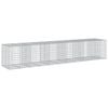 vidaXL Gabionkorg med skydd 550x100x100 cm galvaniserat j&auml;rn