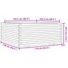 vidaXL Odlingsl&aring;da vaxbrun 110x110x49,5 cm massiv furu