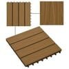 vidaXL Terrassplattor 3D-design 11 pcs Teak 30 x 30 cm WPC