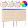 vidaXL S&auml;nggavel LED gr&auml;ddvit 200x5x118/128 cm tyg