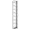 vidaXL Vinst&auml;ll f&ouml;r 57 flaskor svart 34x18x200 cm smidesj&auml;rn