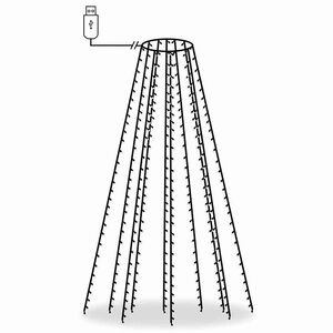 Ljusnät för julgran 150 LED 150 cm