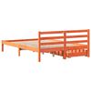 vidaXL S&auml;ngram utan madrass vaxbrun 160x200 cm massiv furu
