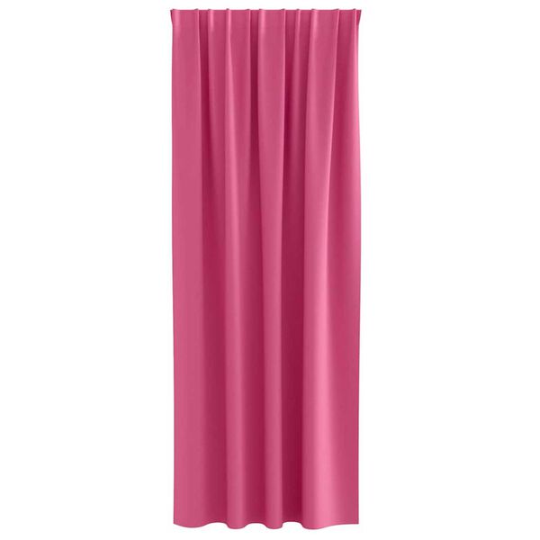 vidaXL M&ouml;rkl&auml;ggningsgardiner med Ringar 2 pcs Klart Pink 245 x 140 cm