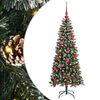 vidaXL Konstgjord julgran Gr&ouml;n 150 cm PVC, plast och st&aring;l