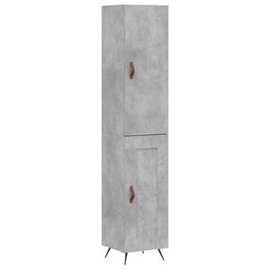 vidaXL H&ouml;gsk&aring;p betonggr&aring; 34,5x34x180 cm konstruerat tr&auml;