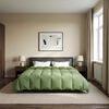 vidaXL Full &Aring;rs-Duvet Quiltad Gr&ouml;n 240 x 260 cm Mikrofiber