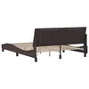 vidaXL Bed Frame without Mattress "Hanko" Dark Brown 160x200cm Fabric