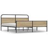 vidaXL S&auml;ngram utan madrass metall r&ouml;kf&auml;rgad ek 183x213 cm