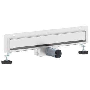 vidaXL V&auml;ggmonterat duschavlopp Silver 50 cm Rostfritt St&aring;l 304