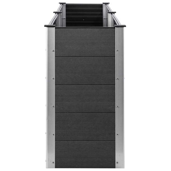 vidaXL Odlingsl&aring;da upph&ouml;jd gr&aring; 200x50x91 cm WPC