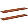 vidaXL F&ouml;nsterbr&auml;dor 2 st Brun 140 x 25 x 2 cm Massivt boktr&auml;