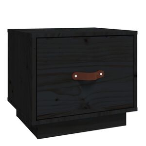 vidaXL S&auml;ngbord svart 40x34x35cm massiv furu