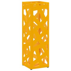 vidaXL Regn Paraplyst&auml;ll Senapsgul 15,5 x 15,5 x 49 cm St&aring;l