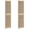 vidaXL Sk&aring;pd&ouml;rr med d&ouml;rr 2 st Naturlig 201 x 2,1 x 49,5 cm Massiv furu