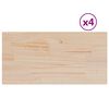 vidaXL Bordsskivor 4 st 90x45x1,7 cm rektangul&auml;r massiv furu