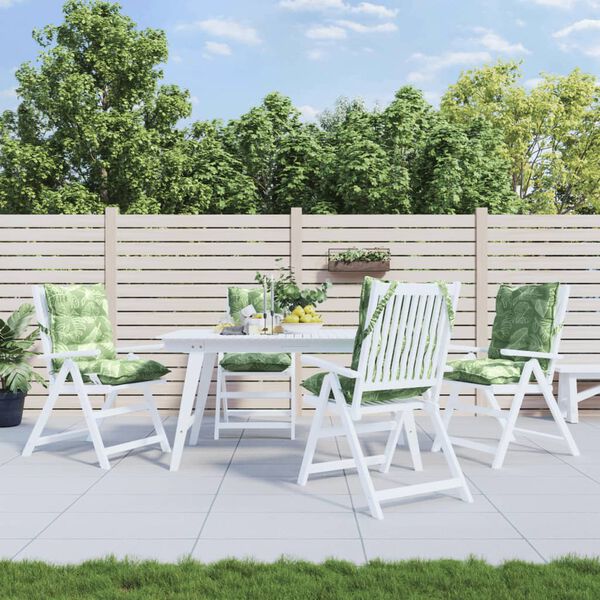 vidaXL Stolsdynor l&aring;ga 4 st bladm&ouml;nster oxfordtyg