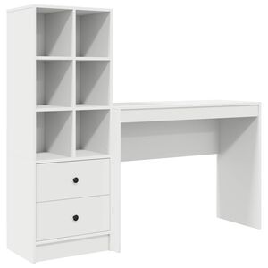 vidaXL Skrivbord Vit 145,5 x 40 x 127 cm 2 st