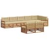 vidaXL Utomhussoffset med kudde 8 pcs Naturlig och Beige