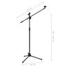 vidaXL Mikrofonstativ med dubbla hållare