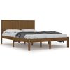 vidaXL S&auml;ngram honungsbrun massiv furu 200x200 cm