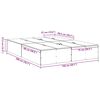 vidaXL Förvaringssängram Grå Sonoma 150 x 200 cm Konstruerat trä