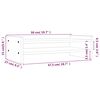 vidaXL Skärmställ vit 50x27x15 cm massiv furu