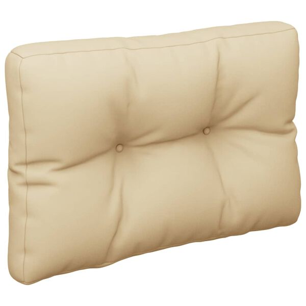 vidaXL Palldyna beige 50x40x12 cm tyg