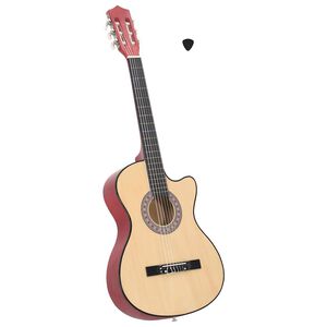 vidaXL Westerngitarr med cutaway och 6 str&auml;ngar 38" amerikansk lind
