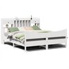 vidaXL S&auml;ngram utan madrass vit 180x200 cm massiv furu