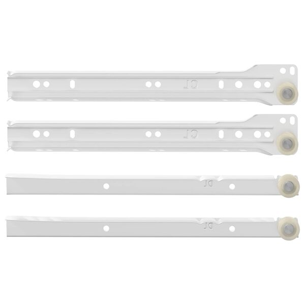 vidaXL L&aring;dr&auml;ls 2 pcs Vit 250 mm St&aring;l