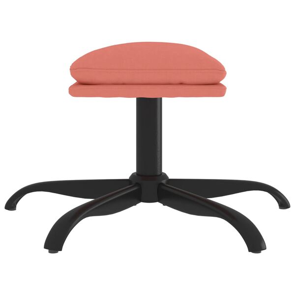 vidaXL Fotpall rosa 60x60x36 cm sammet