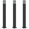 vidaXL Utomhusgolvlampor 3st svart 110 cm aluminium
