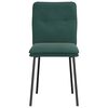 vidaXL Matstolar 2 st mörkgrön sammet