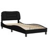vidaXL Bed Frame without Mattress "Hvar" Black 80x200 cm Fabric