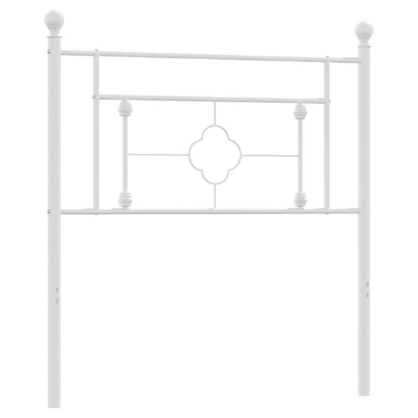 vidaXL Huvudgavel metall vit 90 cm